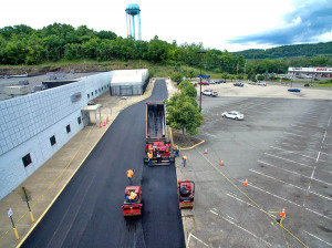 Parking lot paving