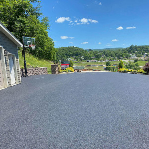 New construction residential driveway